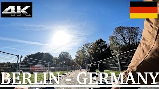 4K Berlin Cycling  From Friedrichshain to Neukölln in a bright light blue Berlin [upl. by Aihsatan639]