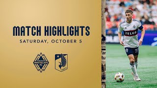 HIGHLIGHTS Vancouver Whitecaps FC vs Minnesota United  October 05 2024 [upl. by Gemoets275]