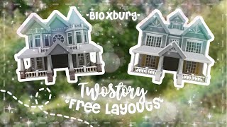 Roblox Bloxburg  TwoStory Free House Layouts  Minami Oroi [upl. by Etana570]