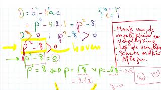 Tweedegraadsvergelijkingen met parameter oplossen WiskundeB VWO [upl. by Ardet]