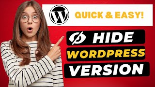 How To Hide WordPress Version Number 🔥  FAST amp Easy  Remove WordPress Version [upl. by Valda]