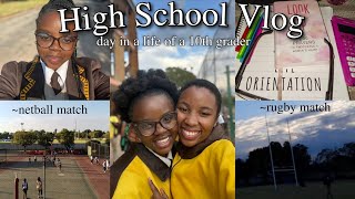 High School Vlog spend the day w me Netball rugby and hockey match ectSouth African YouTuber [upl. by Noj]