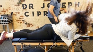 INCREDIBLE Back Cracking Chiropractic Adjustment [upl. by Ydiarf]