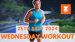 Wednesday Workout  Group A  Zwift Run Channel [upl. by Anilegna39]