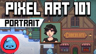 Pixel Art 101 Haunted Chocolatier Portrait Tutorial [upl. by Belinda171]