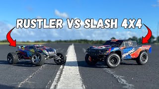 Drag Race  Traxxas Rustler Vs Slash 4x4 [upl. by Liatnahs717]