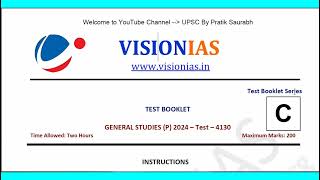 Vision IAS Test Series 2024 PrelimsTest 510 MCQ 7080ias upsc prelims upsc2024 visionias [upl. by Cloris620]