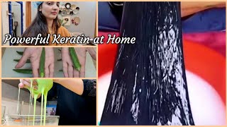 Magical DIY Keratin First Use to Straight Frizzy Hair [upl. by Arlena]