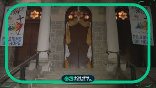 Basilica Shrine in Philadelphia preparing for Year of Jubilee by sealing holy door [upl. by Enyalahs298]