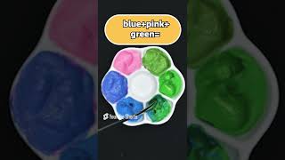 BluePinkGreen？ Color asmrguessthecolorcolormixingsatisfying [upl. by Allistir570]