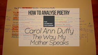 Carol Ann Duffys quotIn Mrs Tilschers Classquot  How to Analyse Poetry [upl. by Kristofer]