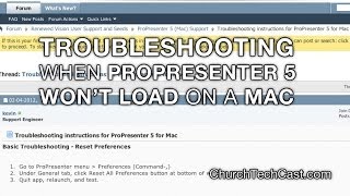 ProPresenter 5 Tutorial Troubleshooting when ProPresenter doesnt load on a Mac [upl. by Lapotin520]