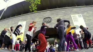 Melbourne Djembe  Flash Mob  NGV 2014 [upl. by Webster]