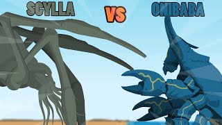 Titanus Scylla vs Onibaba  Kaiju Animation [upl. by Nemracledairam213]