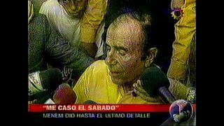 DiFilm  Carlos Menem previo al casamiento con Cecilia Bolocco 2001 [upl. by Annaitsirhc]