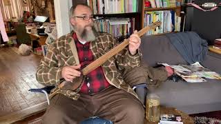 “Cape Cod Girls” on homemade frettless cake pan banjo [upl. by Balcke761]