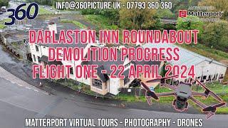 Darlaston Inn Roundabout Demolition Video one 22 April 2024 [upl. by Acira]