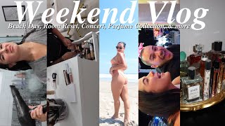 VLOG Hair Routine New Camera Concert GRWMRoom Reset Perfume Collection Beach Day Book Talk [upl. by Ytitsahc]