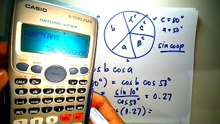 Spherical Trigonometry Napiers Rule Sine and Cosine Law Part 22 [upl. by Adas]