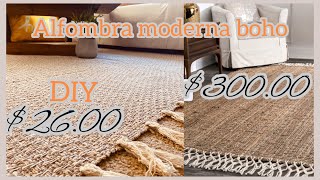 COMO HACER TU ALFOMBRA o TAPETE MODERNO MANUALIDAD ALFOMBRA BOHO Hazlo tu mismo BOHO AREA RUG DIY [upl. by Kiker]