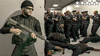 GTA 5  Secret Humane Labs Heist Mission with MichaelFIVE STAR Swat Police Escape [upl. by Uahc47]