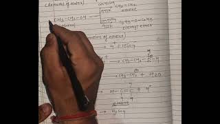 dehydration of alcohol to form alkene and dimethyl ether [upl. by Philippe]