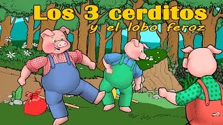 Los Tres Cerditos y El Lobo Feroz Cuento de Fabula Infantil con Moraleja [upl. by Beuthel312]