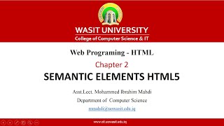 21  SEMANTIC ELEMENTS HTML5 [upl. by Tamma]