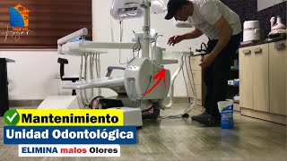 mantenimiento a unidad dental 🩸🦷 mantenimiento de sillon dental ❌🆘como eliminar mal olores [upl. by Tremann159]