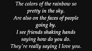 Louis Armstrong  What A Wonderful World Lyrics [upl. by Herrod]