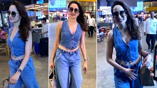 Actress Pragya Jaiswal Spotted At Airport  Pragya Jaiswal Latest Video  Daily Culture [upl. by Enenej113]