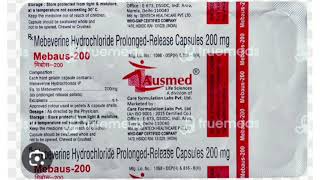 Mebaus 200 Capsule Mebeverine Hydrochloride ProlongedRelease Capsules 200 mg [upl. by Srednas]