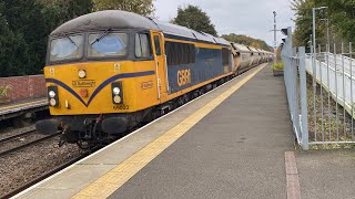 170273 departing amp “The Railway Observer” 69003 6E86 sand hoppers with “Peterborough United” on tow [upl. by Harman]