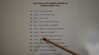 Phase 4 Tricky words with example sentences by Cinnamon English Set 4 [upl. by Aliuqet]