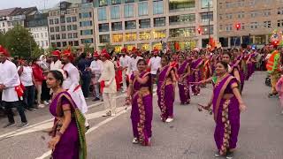 Lezim dance in Hamburg Germany Ganesha fest 2022 [upl. by Strain262]