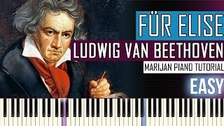 How To Play Für Elise  Ludwig Van Beethoven  Piano Tutorial EASY [upl. by Imot750]