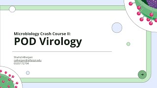 Microbiology Crash Course Pt2 Virology  Shahd Alheijani  POD 231 [upl. by Ungley]