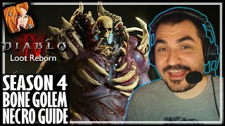 KRIPP’S BONE GOLEMANCER NECRO BUILD GUIDE Season 4  Diablo 4 [upl. by Alleris554]