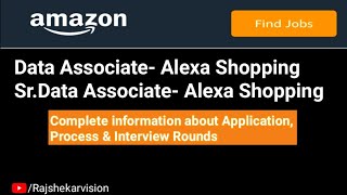 Amazon Data AssociateAlexa Shopping SrData AssociateAlexa shopping Annotation Rajshekarvision [upl. by Nrehtak602]