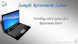 How to write a Retirement Letter [upl. by Naltiac]