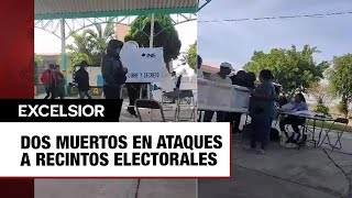 Elecciones 2024 Dos muertos en ataques a recintos electorales reporta AFP [upl. by Janel400]