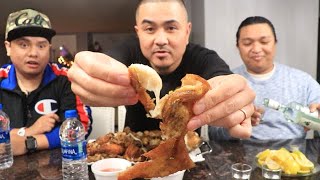 CRISPY PATA  CHICHARON BULAKLAK  GIVEAWAY  MUKBANG SHOW [upl. by Northrup100]