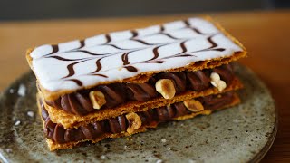 Cette recette de Millefeuille chocolat va vous étonner par sa simplicité [upl. by Zobe]