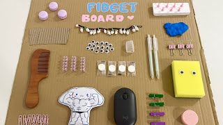 ASMR 🎧 FIDGET BOARD DIY  Rating my fidget toys [upl. by Ahsaele]