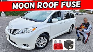 TOYOTA SIENNA MOONROOF MOON ROOF FUSE 2011 2012 2013 2014 2015 2016 2017 2018 2019 2020 [upl. by Seiden]