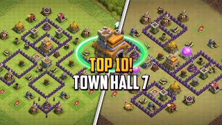 TOP 10 Best Town Hall 7 HybridTrophy Base Layout  Copy Link 2024  Clash of Clans [upl. by Hagi]