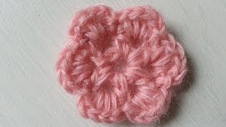 JAK ZROBIĆ MAŁY KWIATEK NA SZYDEŁKU EASY CROCHET FLOWER [upl. by Nylemaj]