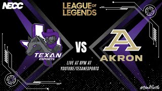 Texan Esports vs Akron Blue NECC League of Legends Division V [upl. by Akeryt921]