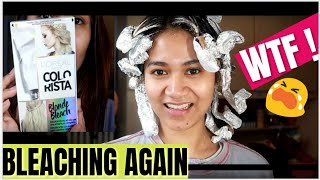 LOREAL COLORISTA BLEACH  BLEACHING HAIR WITHOUT DAMAGE  HAIR PRODUCT IM USING [upl. by Rossner]