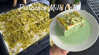 Pistachio Milk Cake Recipe  Tres Leches from Scratch  Ramadan Recipe [upl. by Waldron]